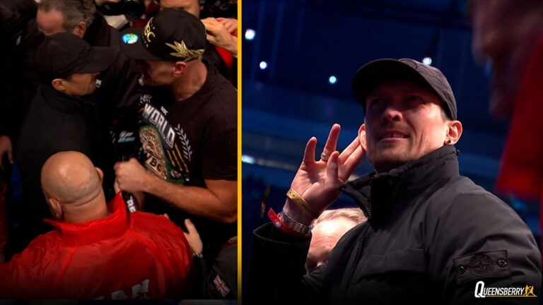 CARNAGE! Tyson Fury & Oleksandr Usyk's Tottenham Hotspur Stadium in-ring clash