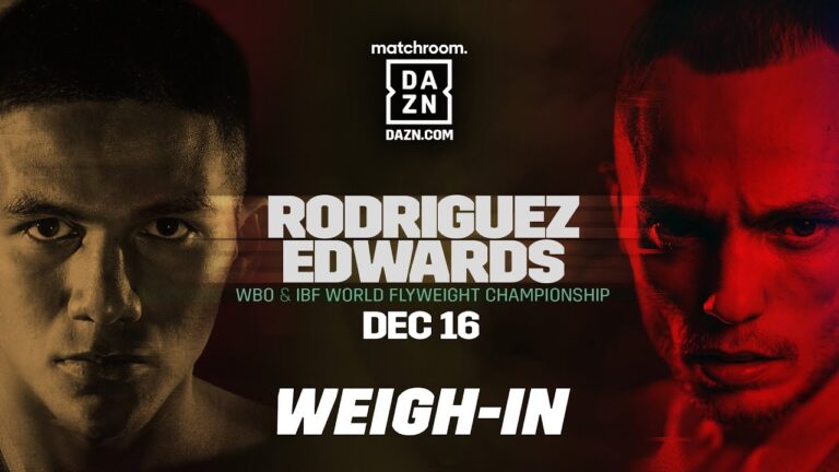 JESSE 'BAM' RODRIGUEZ VS. SUNNY EDWARDS WEIGH IN LIVESTREAM