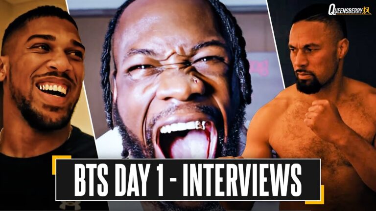 The most relaxed version of Anthony Joshua YET! Day of Reckoning arrivals including Deontay Wilder