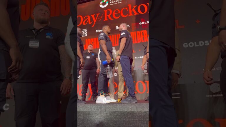 Anthony Joshua comes face to face with Otto Wallin ahead of showdown 🔥