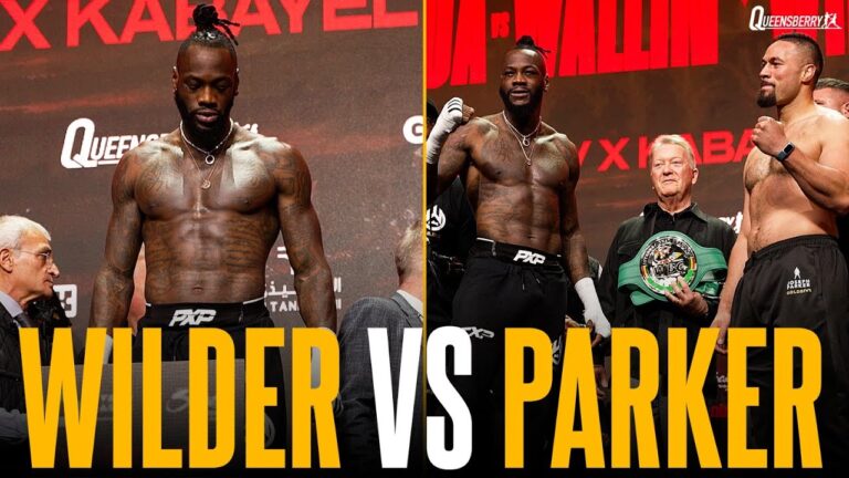 UNSEEN ANGLE! Deontay Wilder & Joseph Parker weigh-in & face off 💥
