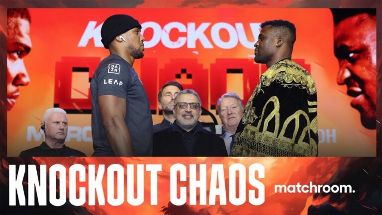 First Face Off: Anthony Joshua Vs Francis Ngannou