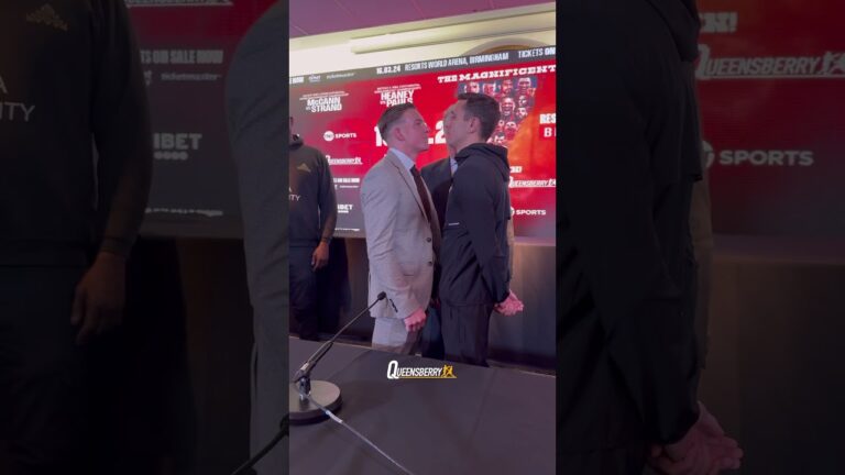 Dennis McCann faces off with Brad Strand ahead of exciting showdown 🔥