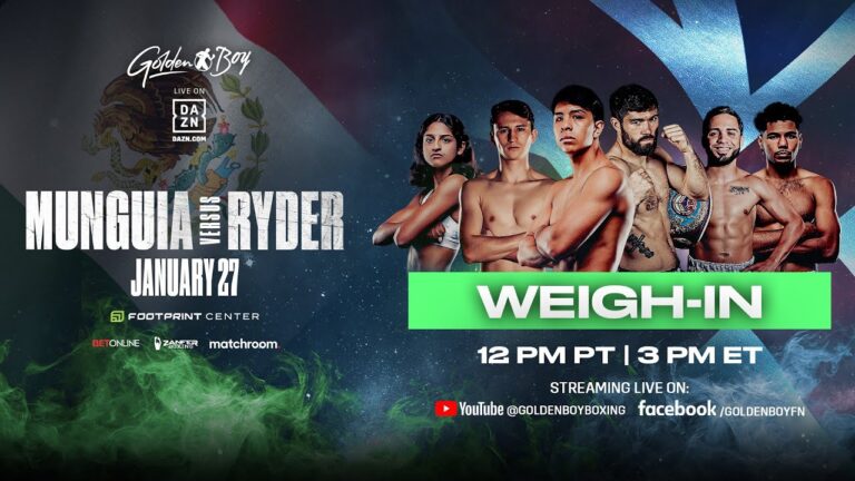 JAIME MUNGUÃA VS. JOHN RYDER WEIGH-IN