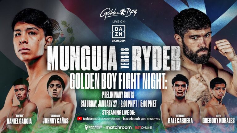 GOLDEN BOY FIGHT NIGHT: JAIME MUNGUÃA VS. JOHN RYDER PRELIMINARY BOUTS