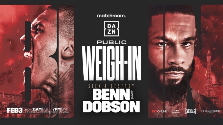 Conor Benn Vs Pete Dobson: Weigh In
