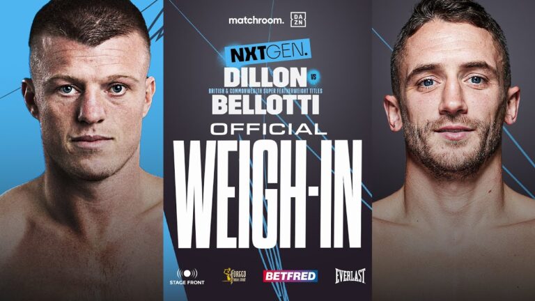 Liam Dillon Vs Reece Bellotti NXTGEN: Weigh In