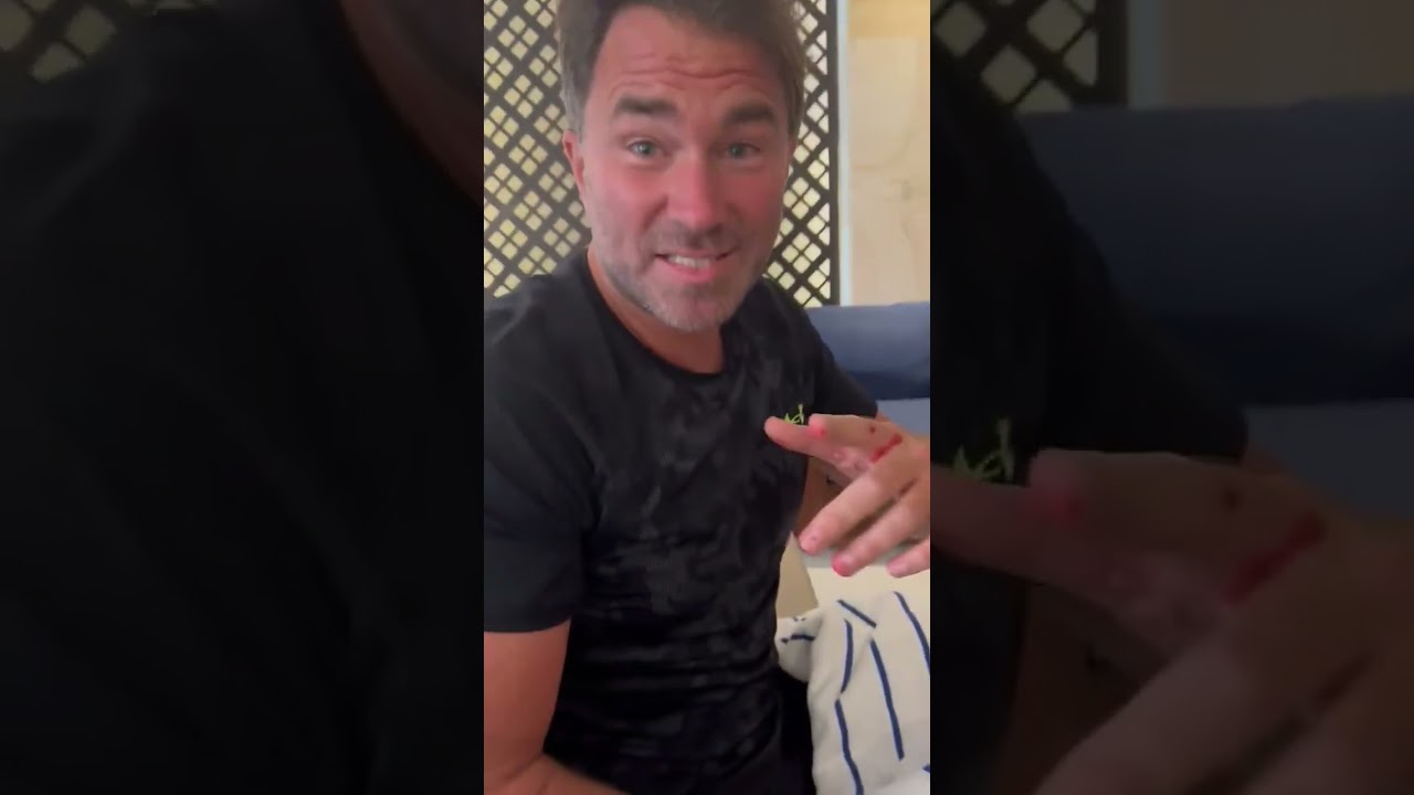 Eddie Hearn CUTS head & SMASHES lamp celebrating Sugar Nunez Win Vs Rakhimov 😂