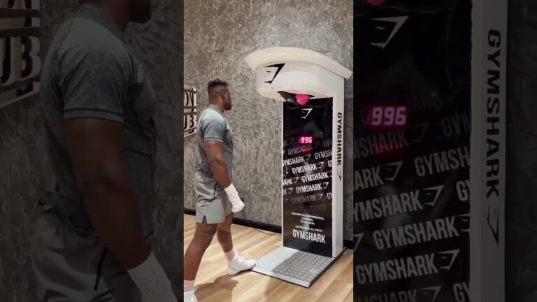 Francis Ngannou DESTROYS punch machine with maximum score!