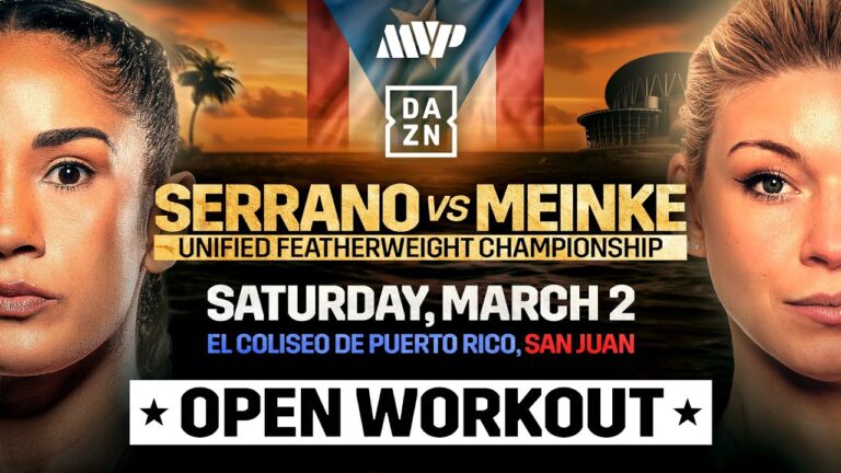 AMANDA SERRANO VS. NINA MEINKE & JAKE PAUL VS. RYAN BOURLAND OPEN WORKOUTS LIVESTREAM