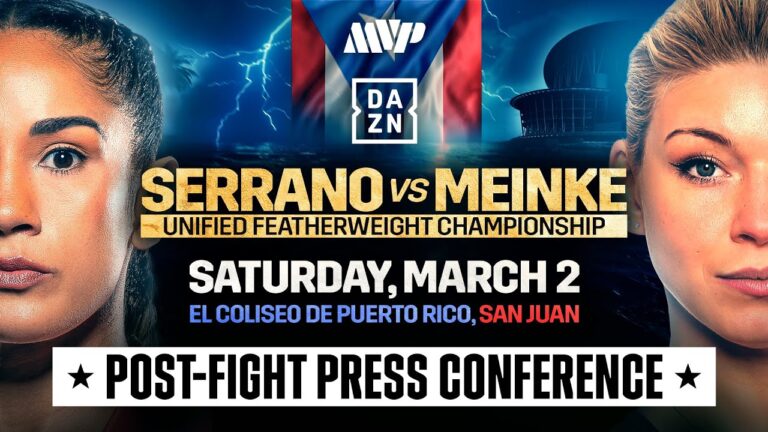 AMANDA SERRANO VS. NINA MEINKE & JAKE PAUL VS. RYAN BOURLAND POST FIGHT PRESS CONFERENCE LIVESTREAM