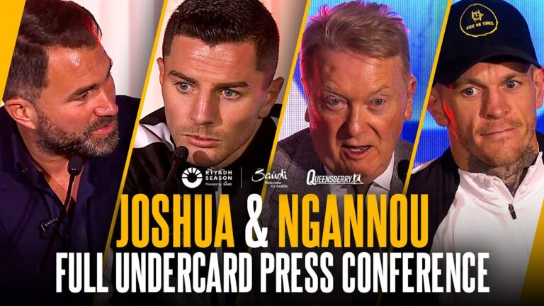 Anthony Joshua vs Francis Ngannou full undercard press conference | Frank Warren & Eddie Hearn speak
