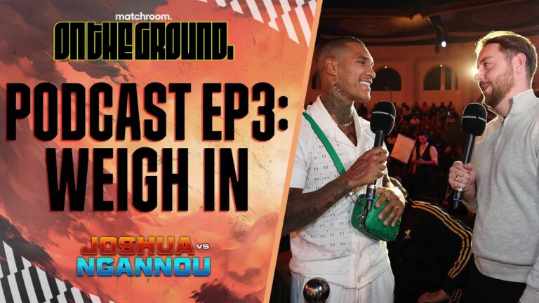 On The Ground: Anthony Joshua Vs Francis Ngannou Weigh In (Benn, Haye, Chisora)