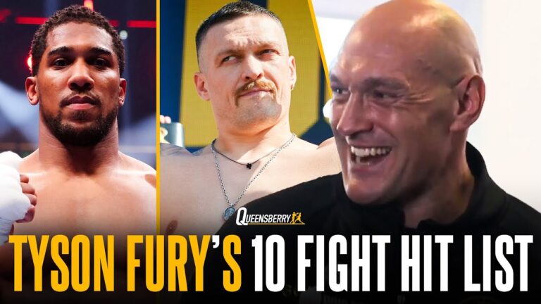 Tyson Fury names 10 FIGHT HIT LIST 🎯 | Oleksandr Usyk, Anthony Joshua & ONE fighter he'd 100% avoid