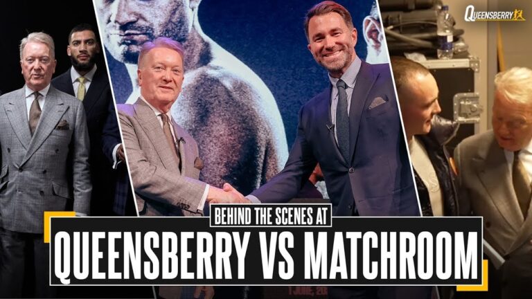 â€œGo KNOCK the f*****rs out!â€ 😤 Behind The Scenes at Queensberry vs Matchroom 5v5 launch conference