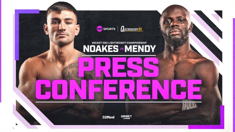 LIVE PRESS CONFERENCE! European Lightweight Title Fight Sam Noakes vs Yven Mendy