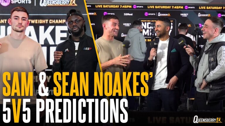 Sam & Sean Noakes go back and forth on European Title fight & give 5 vs 5 predictions 💥