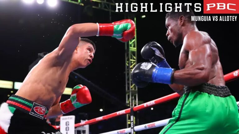 Munguia drops Allotey, forces him to quit HIGHLIGHTS | #CaneloMunguia