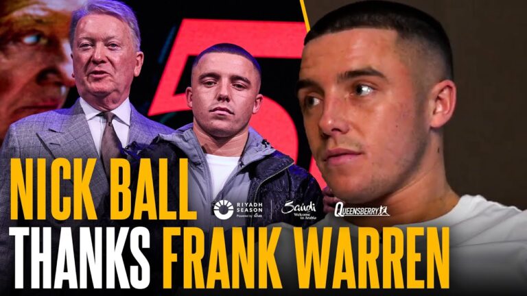 “It's a proud moment that Frank Warren has picked me!” Nick Ball welcomes all-out WAR with Ray Ford