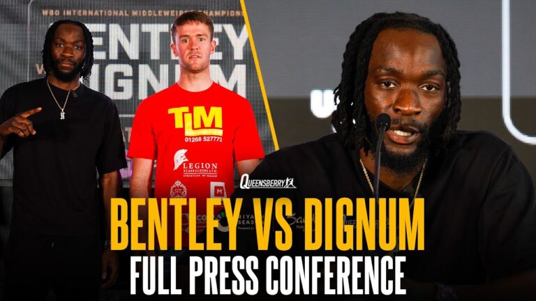 Denzel Bentley vs Danny Dignum FULL Press Conference | Middleweight Title Clash