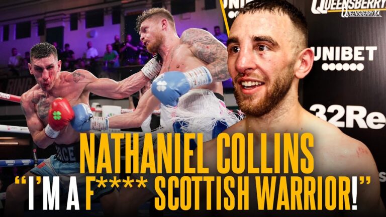 “I'm a f**** Scottish warrior!” Nathaniel Collins battles through broken nose for European glory