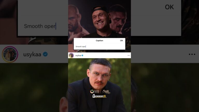 The Gypsy King captions Usykâ€™s best posts, in typical Tyson Fury fashion 😂📱