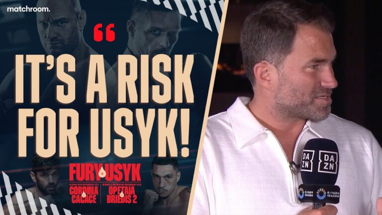 “Usyk Will Try Bully Fury & Tyson Will Box On Back Foot!”- Eddie Hearn