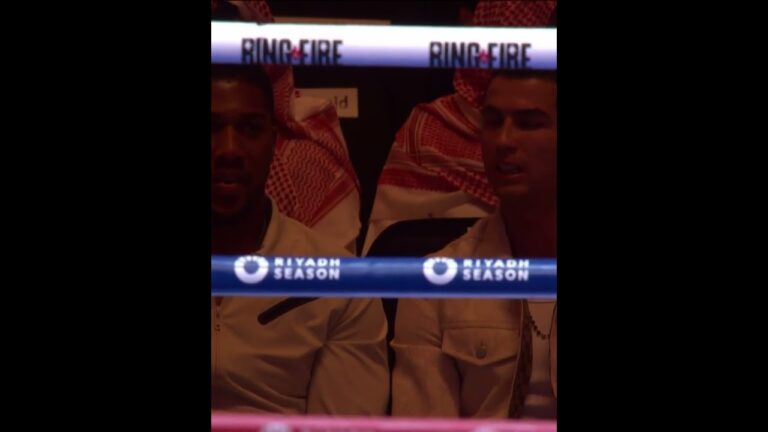 Anthony Joshua Joins Cristiano Ronaldo Front Row For Fury Vs Usyk