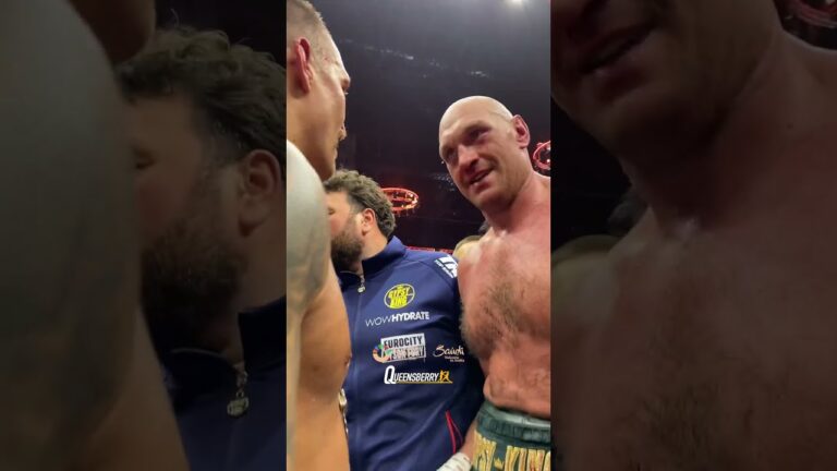 Pure respect between the two greatest heavyweights in the world 🤝