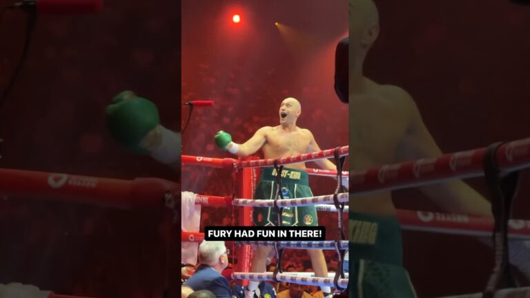 The Gypsy King ALWAYS puts on a show ✨ #TysonFury #FuryUsyk #Boxing