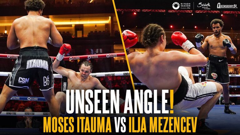 Moses Itauma vs Ilja Mezencev | Ringside Angle Fight Highlights | UNSEEN Slow-motion KO 💥 😱
