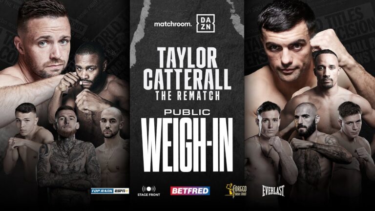 Josh Taylor Vs Jack Catterall 2 & Undercard Weigh In