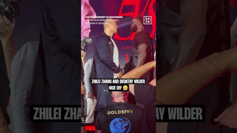 Zhilei Zhang and Deontay Wilder FACE OFF 🥊 #shorts