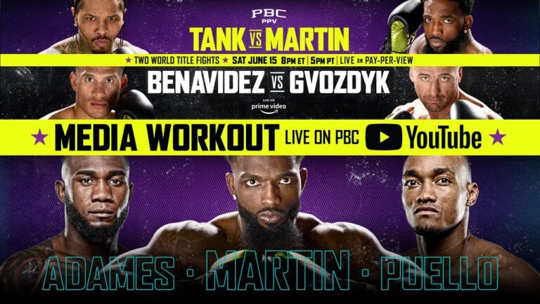 Tank vs. Martin & Benavidez vs. Gvozdyk Las Vegas Media Workout