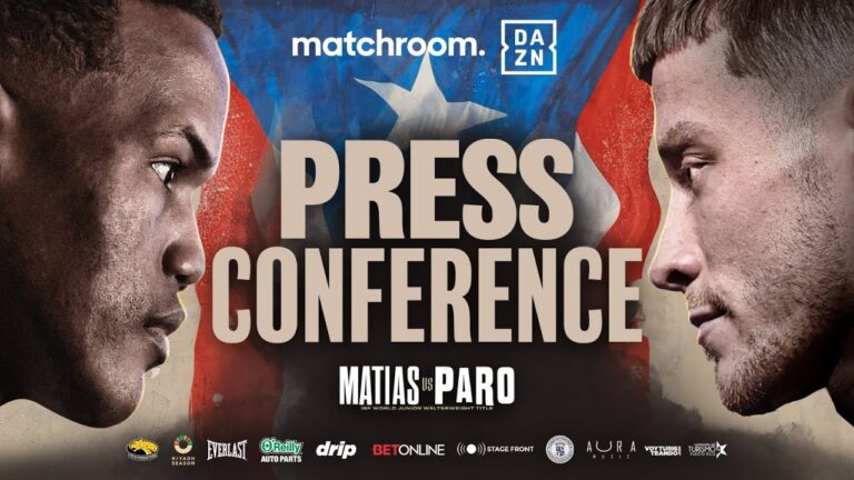 Subriel Matias Vs Liam Paro Plus Undercard Press Conference