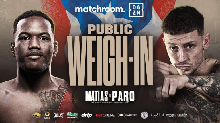 Subriel Matias Vs Liam Paro Plus Undercard Weigh In