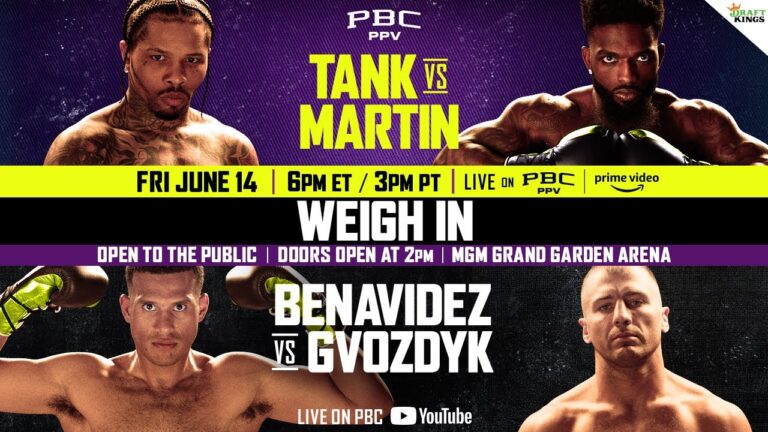 OFFICIAL WEIGH-IN | #TankMartin & #BenavidezGvozdyk FIGHT WEEK