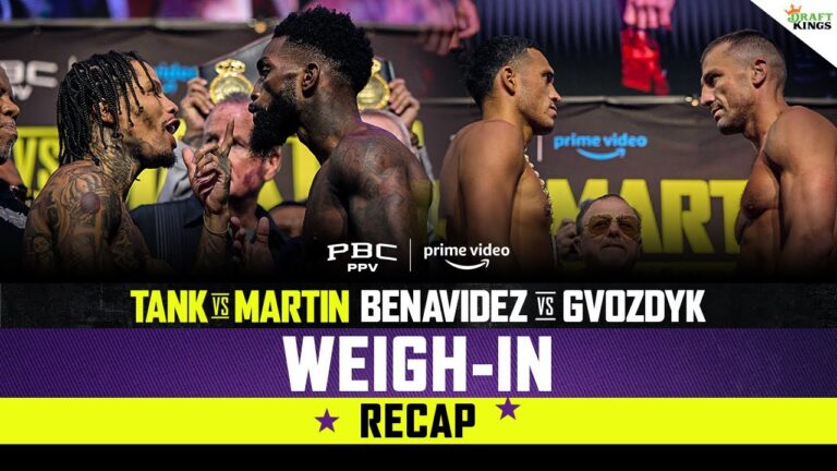 Tank vs. Martin & Benavidez vs. Gvozdyk WEIGH-IN RECAP