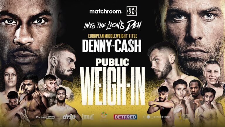 Tyler Denny Vs Felix Cash & Undercard Weigh In