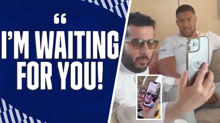 “You Idiot!” – Anthony Joshua Speaks To Tyson Fury With Turki Alalshikh 🤳