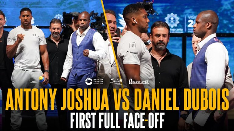 Anthony Joshua vs Daniel Dubois FULL intense FIRST face-off | #RiyadhSeasonCard: Wembley Edition