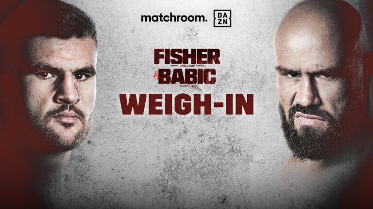 JOHNNY FISHER VS. ALEN BABIC WEIGH IN LIVESTREAM
