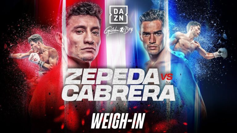 WILLIAM ZEPEDA VS. GIOVANNI CABRERA WEIGH IN LIVESTREAM