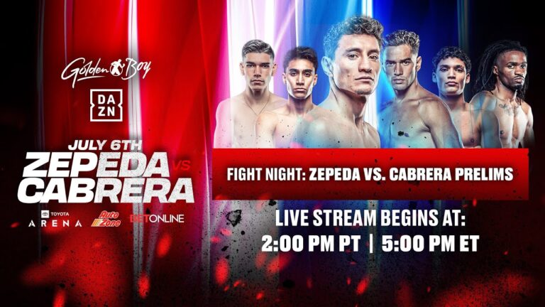 GOLDEN BOY FIGHT NIGHT | William â€œEl CamarÃ³nâ€ Zepeda vs. Giovanni Cabrera Prelims