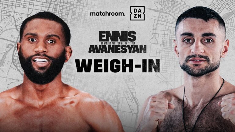 JARON 'BOOTS' ENNIS VS. DAVID AVANESYAN WEIGH IN LIVESTREAM