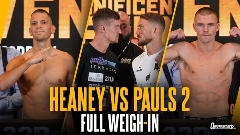 FULL Weigh-In | Nathan Heaney vs Brad Pauls 2 | British Middleweight Championship