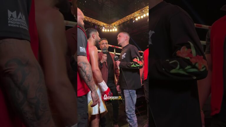 Liam Davies and Shabaz Masoud get heated ringside 😳🔥