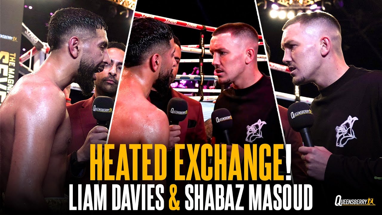 Liam Davies gatecrashes Shabaz Masoud's post fight interview in HEATED EXCHANGE!  🤬🔥