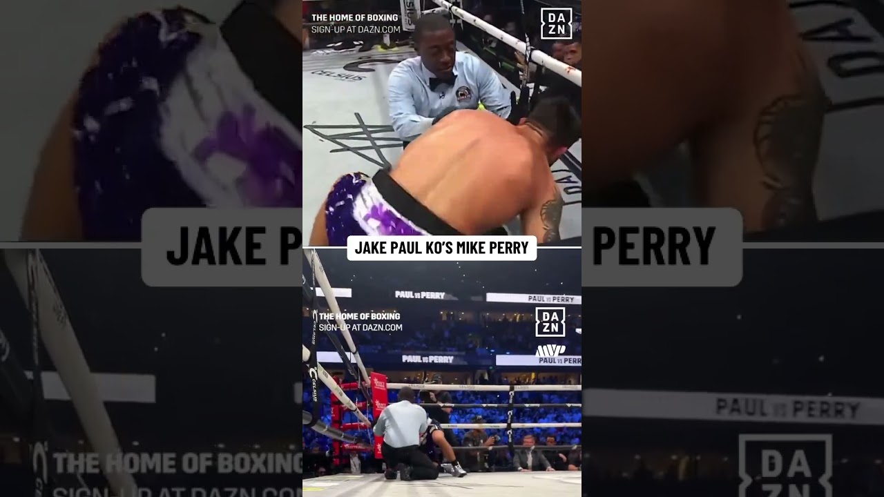 Jake Paul STOPPED Mike Perry 🥶 #shorts #boxing