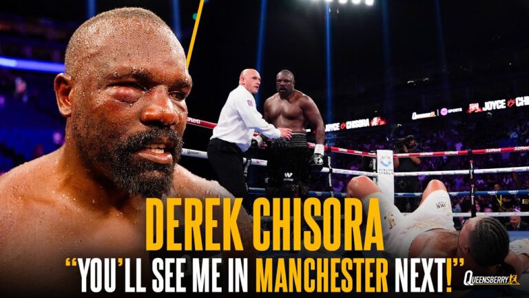 “You'll see me in Manchester next!” | Derek Chisora reveals next fight following win over Joe Joyce